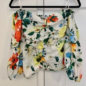 Zara Off the Shoulder Long Sleeve Top